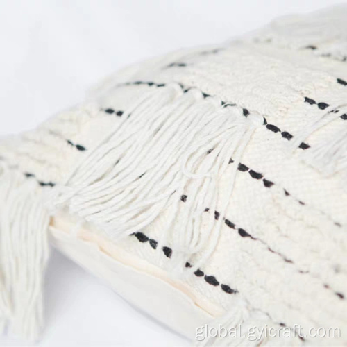 Macrame Cotton Cushion decorative pillows with tassel fringe Supplier